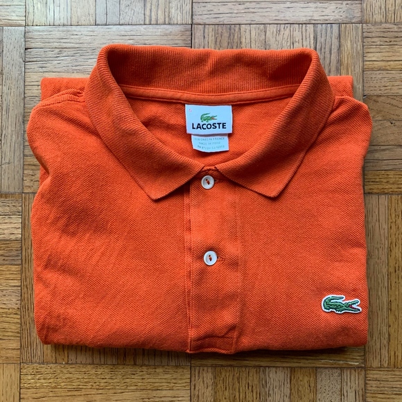 Lacoste Other - Men's Lacoste Orange Short Sleeve Polo Shirt, L, 5